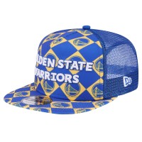 Бейсболка Golden State Warriors New Era Seeing Diamonds A-Frame Trucker 9FIFTY - Royal