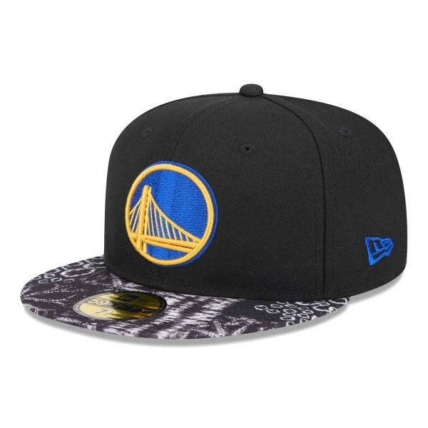 Бейсболка Golden State Warriors New Era Coral Reef Visor 59FIFTY - Black
