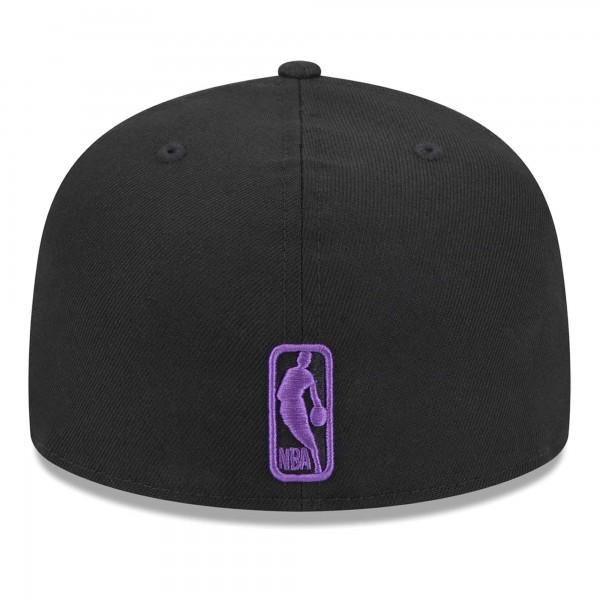 Бейсболка Los Angeles Lakers New Era Coral Reef Visor 59FIFTY - Black
