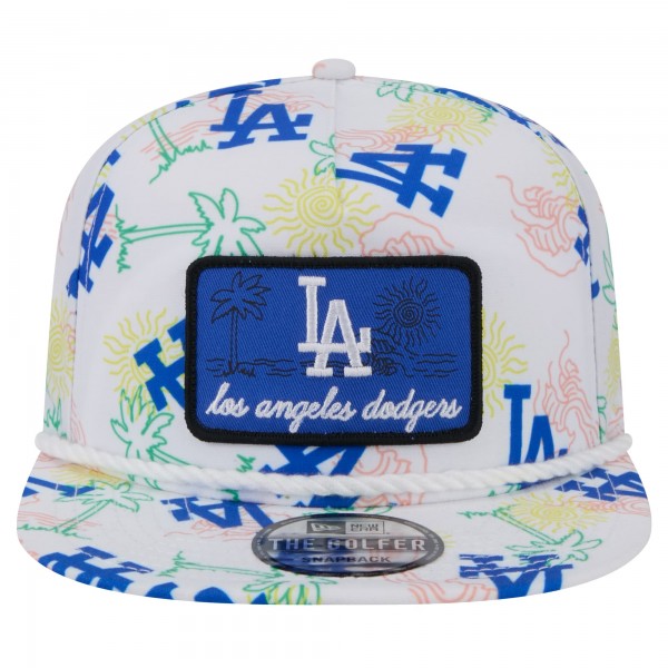 Los Angeles Dodgers New Era White Islander Golfer Snapback Hat