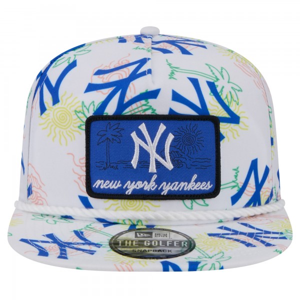 New York Yankees New Era White Islander Golfer Snapback Hat