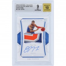 Obi Toppin New York Knicks Autographed 2020-21 Panini National Treasures Super Prime Relic #CF-OBI #1/1 BGS Authenticated 9/10 Rookie Card