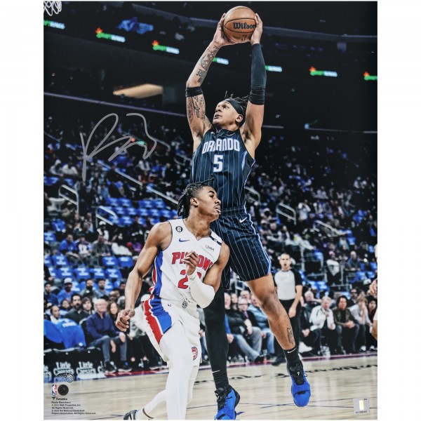 Paolo Banchero Orlando Magic Autographed Fanatics Authentic 16 x 20 Dunk Vs. Detroit Pistons Photograph