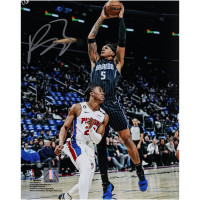 Paolo Banchero Orlando Magic Autographed Fanatics Authentic 8 x 10 Dunk Vs. Detroit Pistons Photograph