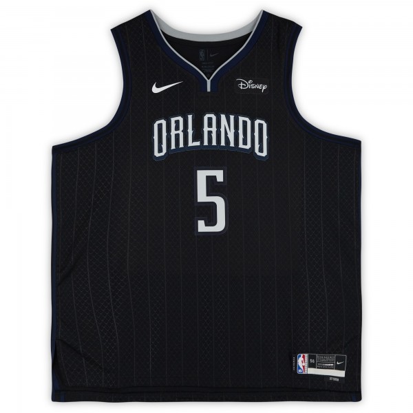 Игровая джерси Paolo Banchero Orlando Magic Autographed Fanatics Authentic Black Nike 2022/23 City Edition Swingman