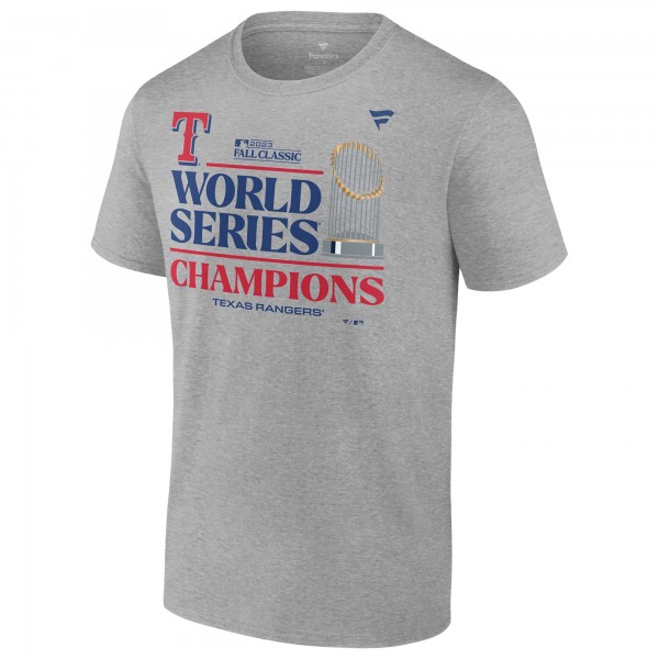 Футболка Texas Rangers 2023 World Series Champions Locker Room - Heather Gray