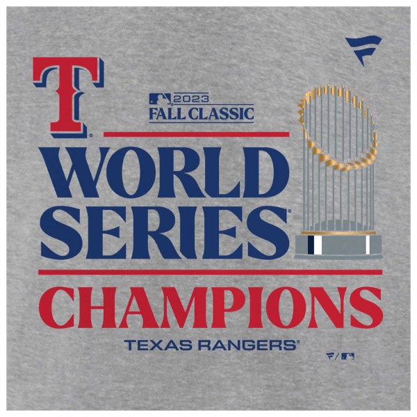 Футболка Texas Rangers 2023 World Series Champions Locker Room - Heather Gray