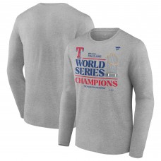 Футболка с длинным рукавом Texas Rangers 2023 World Series Champions Locker Room - Heather Gray