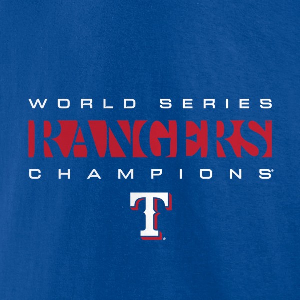 Футболка Игровая форма  Texas Rangers 2023 World Series Champions Roster - Royal