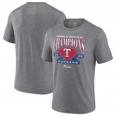 Футболка Texas Rangers 2023 World Series Champions Shut Out Tri-Blend - Heather Gray