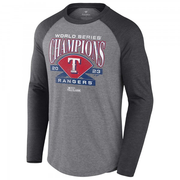 Футболка с длинным рукавом Texas Rangers 2023 World Series Champions Complete Game - Heather Gray