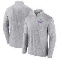 Кофта на короткой молнии Texas Rangers 2023 World Series Champions Curveball Mock Neck - Gray