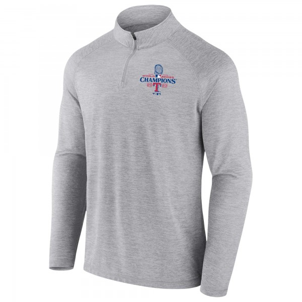 Кофта на короткой молнии Texas Rangers 2023 World Series Champions Curveball Mock Neck - Gray
