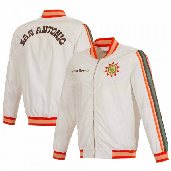 Бомбер на молнии San Antonio Spurs JH Design 2023/24 City Edition Nylon - White