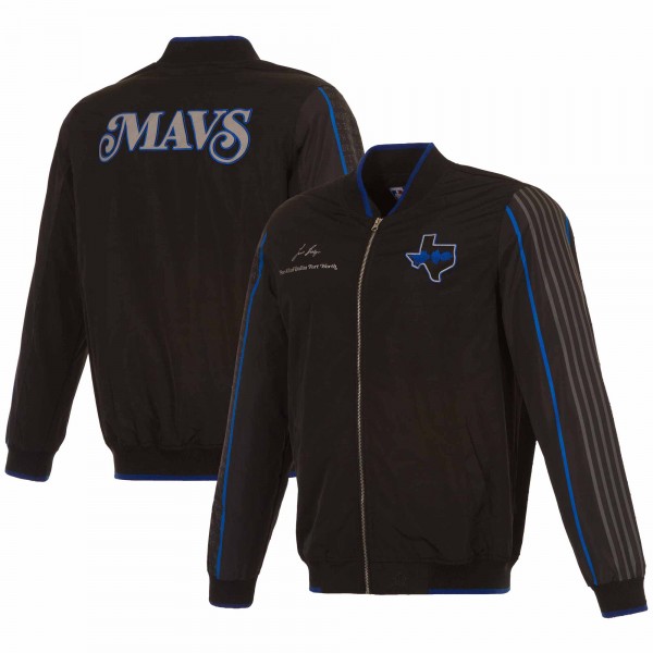 Куртка Dallas Mavericks JH Design 2023/24 City Edition Nylon Full-Zip Bomber - Black