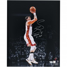 Mike Miller Miami Heat Autographed Fanatics Authentic 16 x 20 2012 NBA Finals Game 5 Shot Vs. Oklahoma City Thunder Spotlight Photograph with Game 5, 7-3 PT Inscription