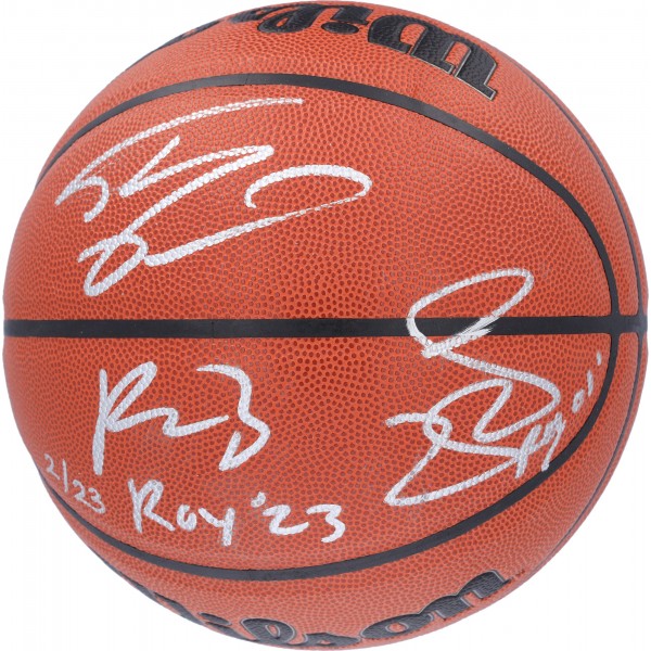 Shaquille ONeal, Paolo Banchero and Mike Miller Orlando Magic Multi-Signed Fanatics Authentic Wilson Authentic Series Indoor/Outdoor Basketball with ROY 01 and ROY 23 Inscriptions - Limited Edition of 23