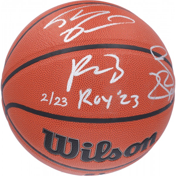 Shaquille ONeal, Paolo Banchero and Mike Miller Orlando Magic Multi-Signed Fanatics Authentic Wilson Authentic Series Indoor/Outdoor Basketball with ROY 01 and ROY 23 Inscriptions - Limited Edition of 23