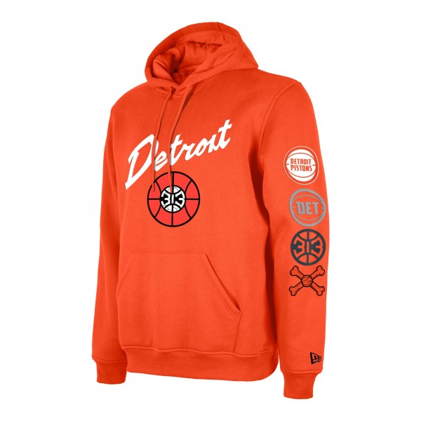 Толстовка Detroit Pistons New Era 2023/24 City Edition - Orange