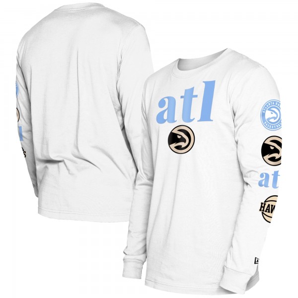 Футболка с длинным рукавом Atlanta Hawks New Era 2023/24 City Edition - White