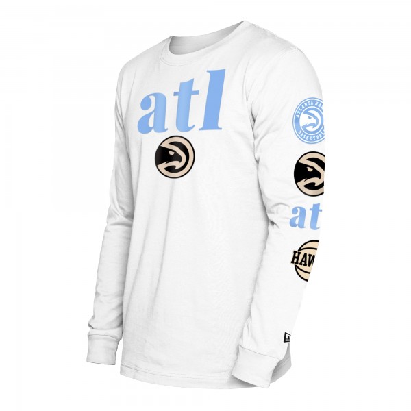 Футболка с длинным рукавом Atlanta Hawks New Era 2023/24 City Edition - White