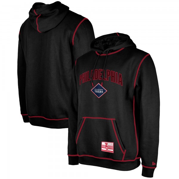 Толстовка Philadelphia 76ers New Era 2023/24 City Edition Satin Stitch Elite Pack - Black