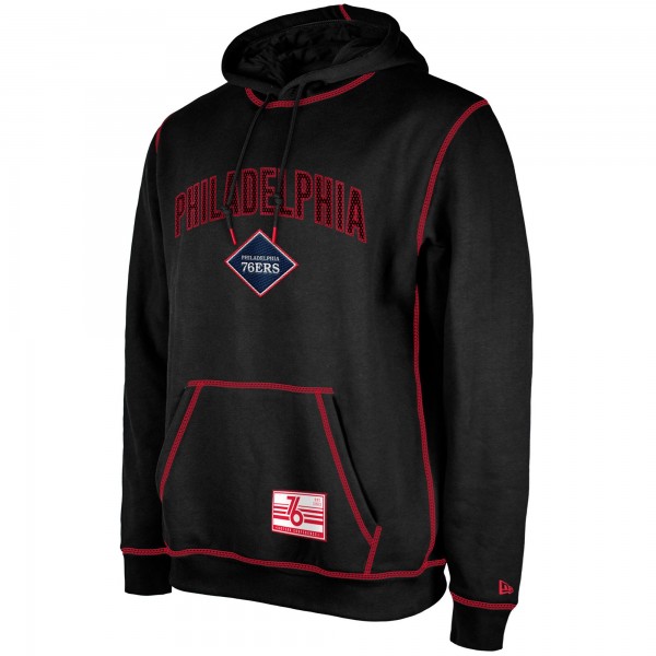 Толстовка Philadelphia 76ers New Era 2023/24 City Edition Satin Stitch Elite Pack - Black