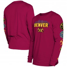 Футболка с длинным рукавом Denver Nuggets New Era 2023/24 City Edition - Red