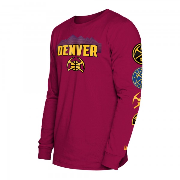 Футболка с длинным рукавом Denver Nuggets New Era 2023/24 City Edition - Red