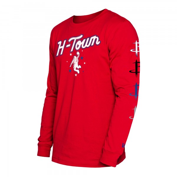 Футболка с длинным рукавом Houston Rockets New Era 2023/24 City Edition - Red