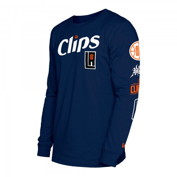 Футболка с длинным рукавом LA Clippers New Era 2023/24 City Edition - Navy