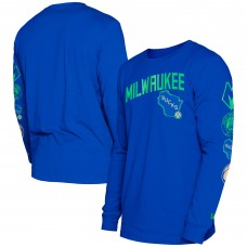 Футболка с длинным рукавом Milwaukee Bucks New Era 2023/24 City Edition - Blue