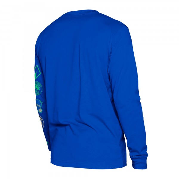 Футболка с длинным рукавом Milwaukee Bucks New Era 2023/24 City Edition - Blue