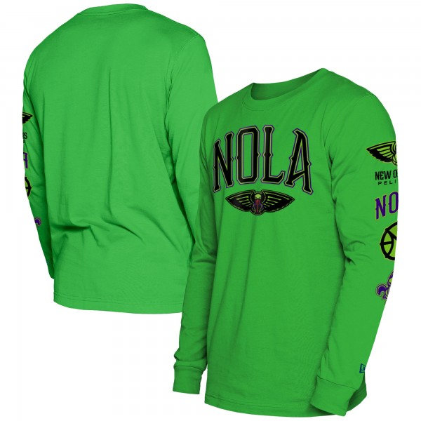 Футболка с длинным рукавом New Orleans Pelicans New Era 2023/24 City Edition - Green