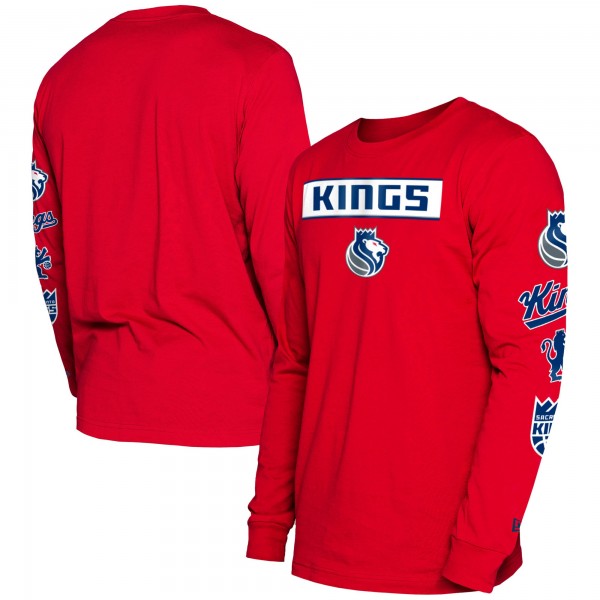 Футболка с длинным рукавом Sacramento Kings New Era 2023/24 City Edition - Red