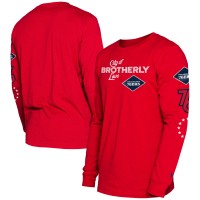 Футболка с длинным рукавом Philadelphia 76ers New Era 2023/24 City Edition - Red