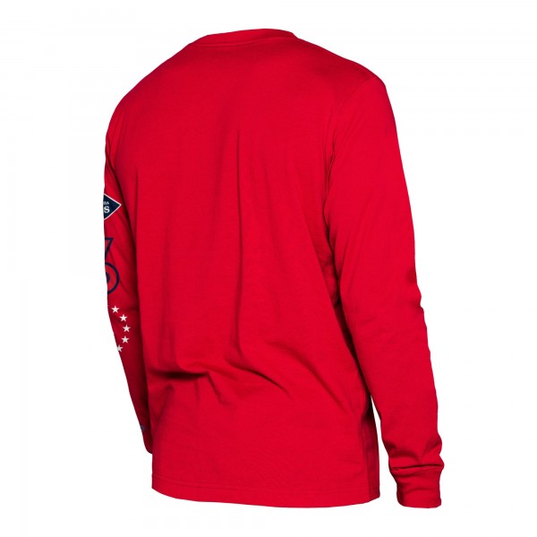 Футболка с длинным рукавом Philadelphia 76ers New Era 2023/24 City Edition - Red