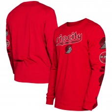 Футболка с длинным рукавом Portland Trail Blazers New Era 2023/24 City Edition - Red