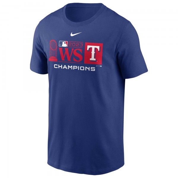 Футболка Texas Rangers Nike 2023 World Series Champions Trophy Lock Up - Royal