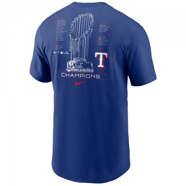 Футболка Texas Rangers Nike 2023 World Series Champions Roster - Royal