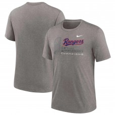 Футболка Texas Rangers Nike 2023 World Series Champions Tri-Blend - Heather Gray