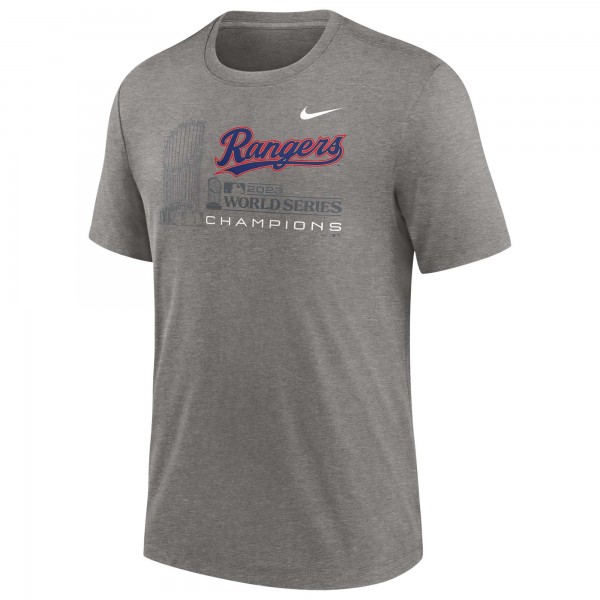 Футболка Texas Rangers Nike 2023 World Series Champions Tri-Blend - Heather Gray