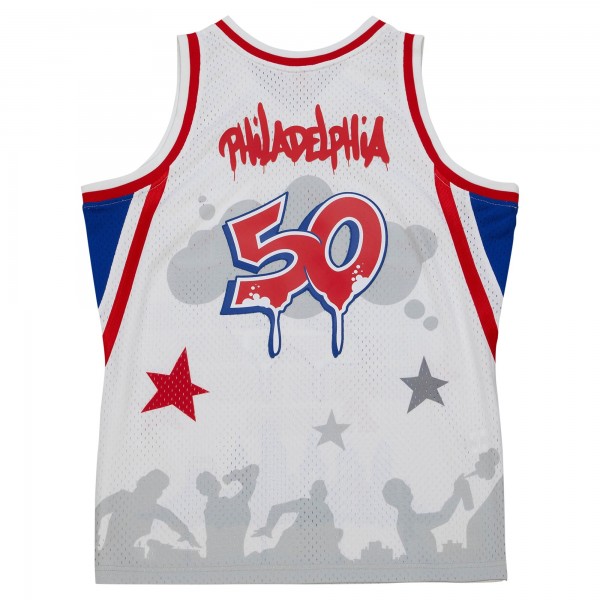 Игровая форма  Philadelphia 76ers Mitchell & Ness x Tats Cru Hardwood Classics Fashion - White