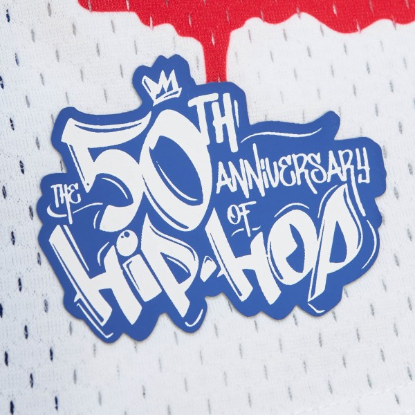 Джерси Detroit Pistons Mitchell & Ness x Tats Cru White Hardwood Classics Fashion