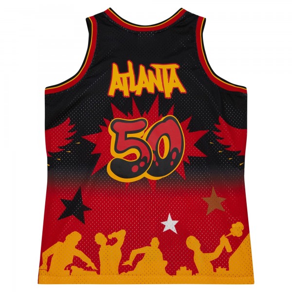 Игровая джерси Atlanta Hawks Mitchell & Ness x Tats Cru Hardwood Classics Fashion - Black
