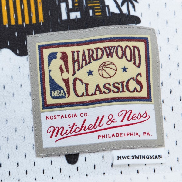 Miami Heat Mitchell & Ness x Tats Cru White Hardwood Classics Fashion Jersey