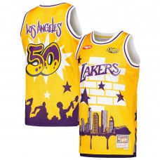 Игровая форма Los Angeles Lakers Mitchell & Ness x Tats Cru Hardwood Classics Fashion - Gold