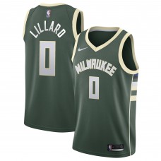 Игровая форма  Damian Lillard Milwaukee Bucks Nike Unisex  Swingman Player - Icon Edition - Hunter Green