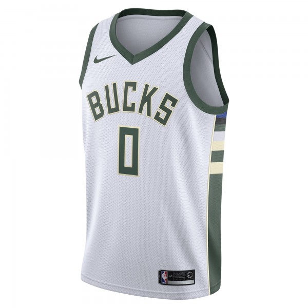 Игровая форма  Damian Lillard Milwaukee Bucks Nike Unisex  Swingman Player - Association Edition - White