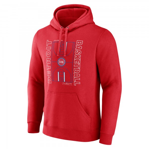 Detroit Pistons Red Michelob Ultra Full Court Pullover Hoodie